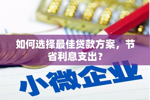 芬园如何选择最佳贷款方案，节省利息支出？