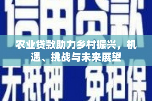 兴山农业贷款助力乡村振兴，机遇、挑战与未来展望