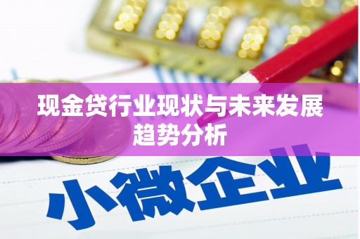 苍南现金贷行业现状与未来发展趋势分析