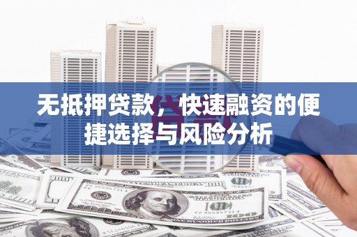 和田市无抵押贷款，快速融资的便捷选择与风险分析