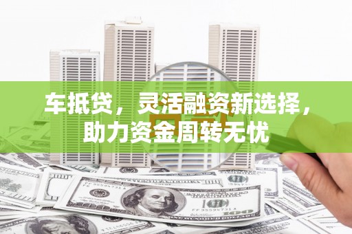 云岩车抵贷，灵活融资新选择，助力资金周转无忧