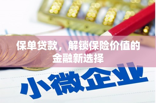 卑南保单贷款，解锁保险价值的金融新选择