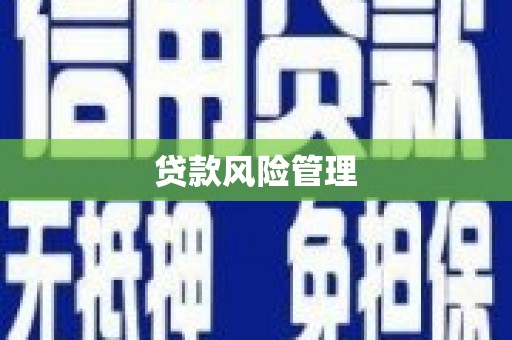 台东贷款风险管理
