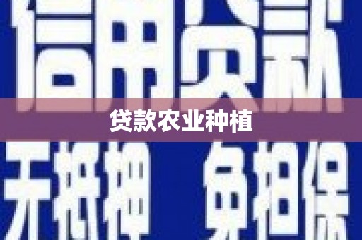 东引贷款农业种植