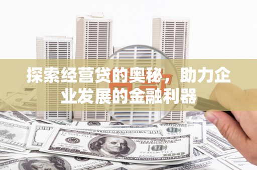 平顶山探索经营贷的奥秘，助力企业发展的金融利器