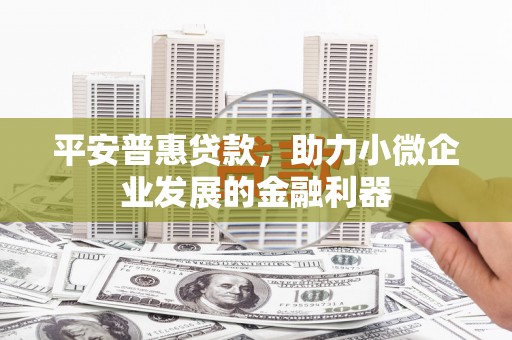 名山平安普惠贷款，助力小微企业发展的金融利器