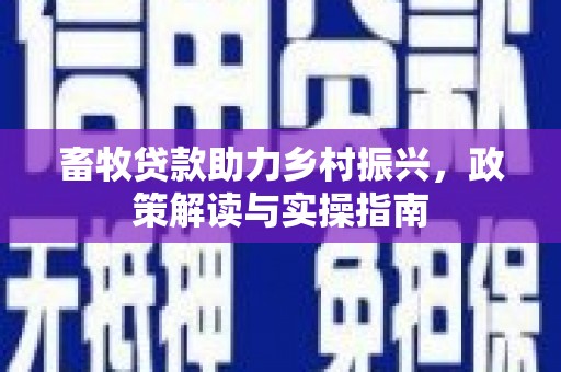 雄县畜牧贷款助力乡村振兴，政策解读与实操指南